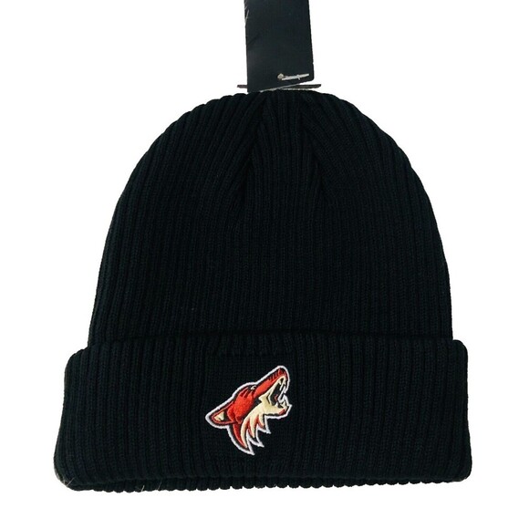 Arizona Coyotes Adidas Men's Primary Logo Cuffed Knit Hat Black One Size NWT - Picture 1 of 6